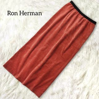ロンハーマン(Ron Herman)のロンハーマン ベロア ベルベット タイトスカート ロングスカート XS レッド(ロングスカート)
