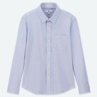 UNIQLO - 新品☆150/BOYSイージーケアコンフォートシャツ(長袖)ブルー