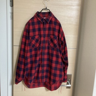 LIDNMリドム Super130s CHECK SHIRT ウールシャツの通販 by ウメボシ's