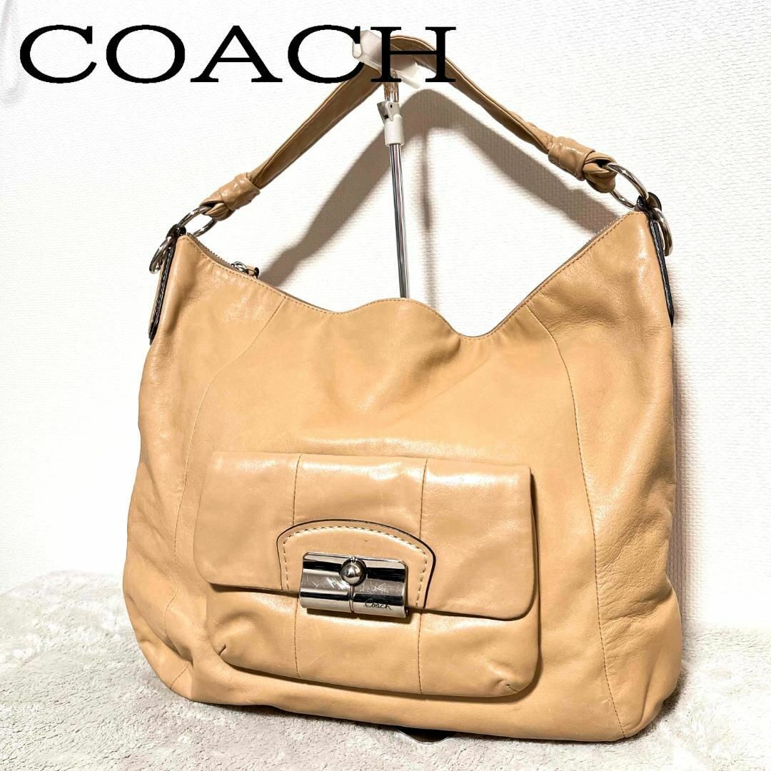 美品✨COACH コーチセミショルダーバッグトートバッグベージュ