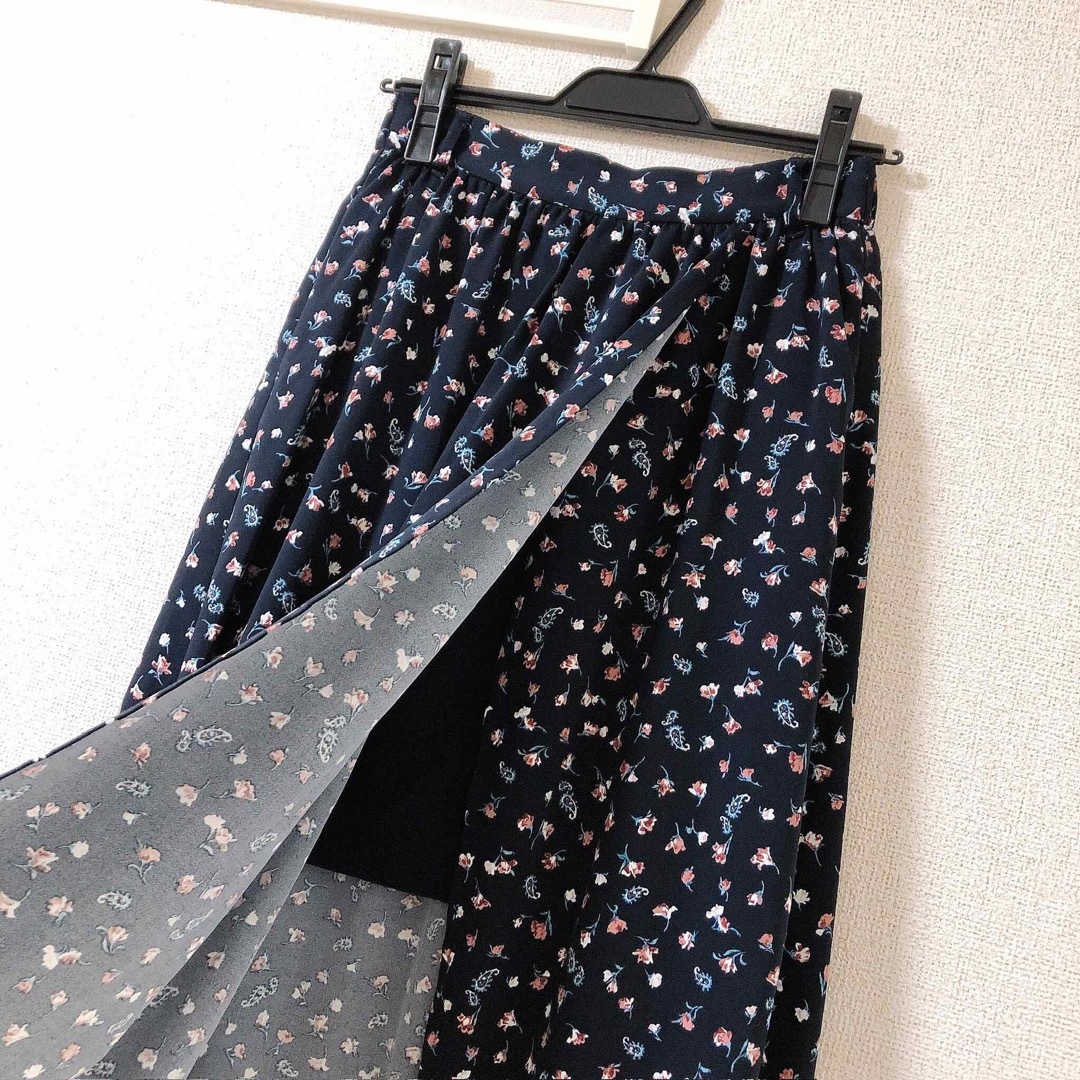 heather(ヘザー)のヘザー 花柄 ラップ ロング スカート レディースのスカート(ロングスカート)の商品写真