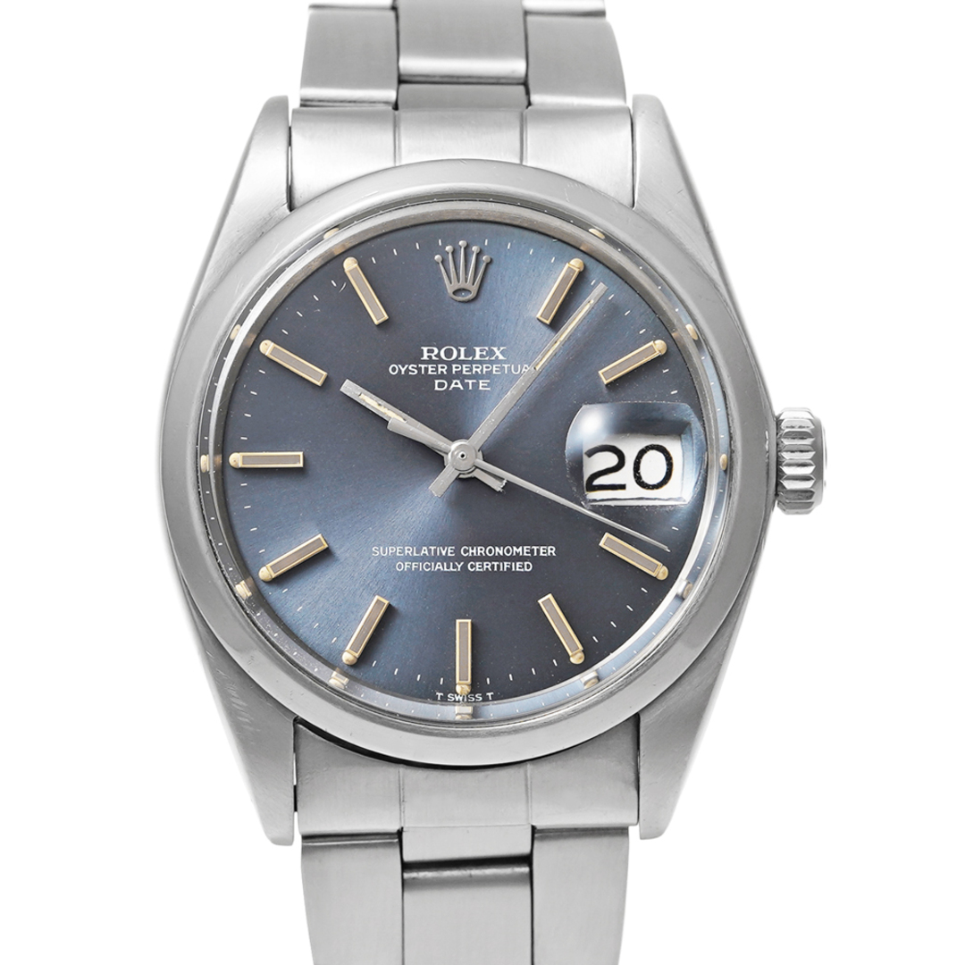 腕時計(アナログ)ROLEX オイスターパーペチュアル デイト Ref.1500 ブルー アンティーク品 メンズ 腕時計