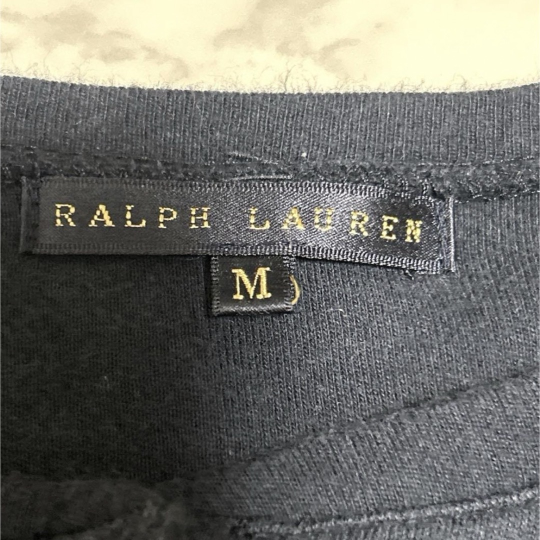 Ralph Lauren(ラルフローレン)のラルフローレン　カーディガン　コットン　レディース　ネイビー　刺繍ロゴ　M レディースのトップス(カーディガン)の商品写真