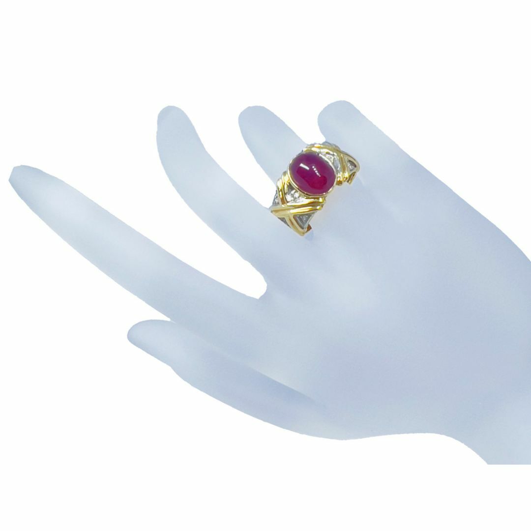 ルビー リング メレダイヤ1石外れあり 10号 ゴールド 紫 レディースのアクセサリー(リング(指輪))の商品写真
