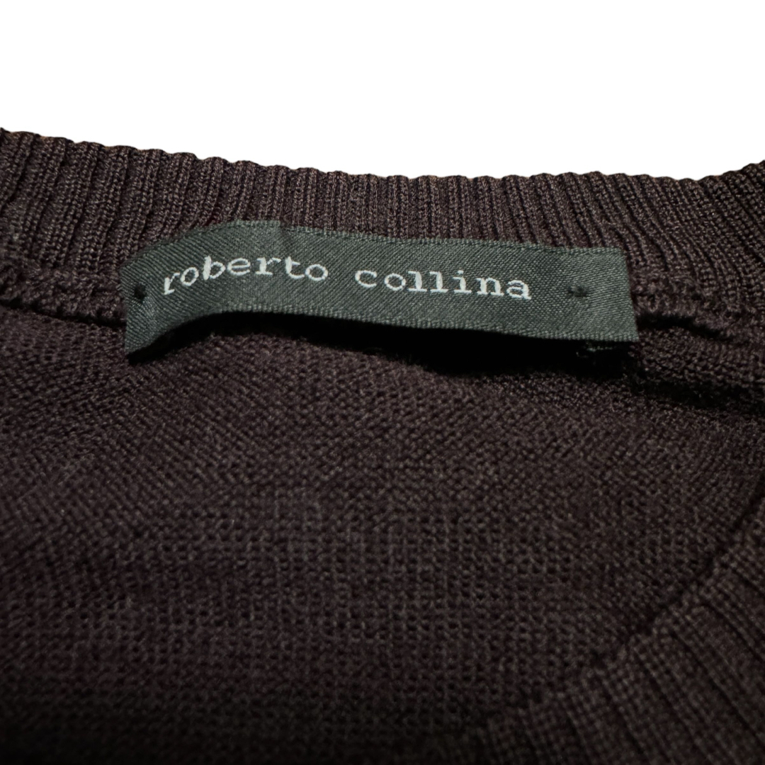 ROBERTO COLLINA(ロベルトコリーナ)のrobert collina エクストラファインメリノウールセーター ボルドー メンズのトップス(ニット/セーター)の商品写真