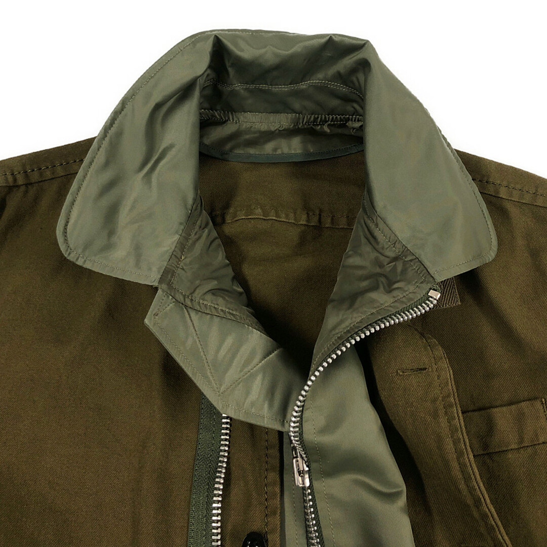 sacai(サカイ)のSACAI サカイ 22-02929M WOOL SURGE MIX BLOUSON ウールサージ ミックス ブルゾン カーキ サイズ4 正規品 / 33323 メンズのジャケット/アウター(ブルゾン)の商品写真