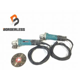 マキタ(Makita)の☆中古品2点セット☆makita マキタ 100V 100mm ディスクグラインダー 9533BLA 125mm ディスクグラインダー 9535B 研磨 研削 切削 84824(工具)