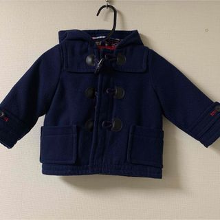 ベビーギャップ(babyGAP)のbabyGAP ベビーギャップ ダッフルコート ネイビー レッド チェック(ジャケット/コート)