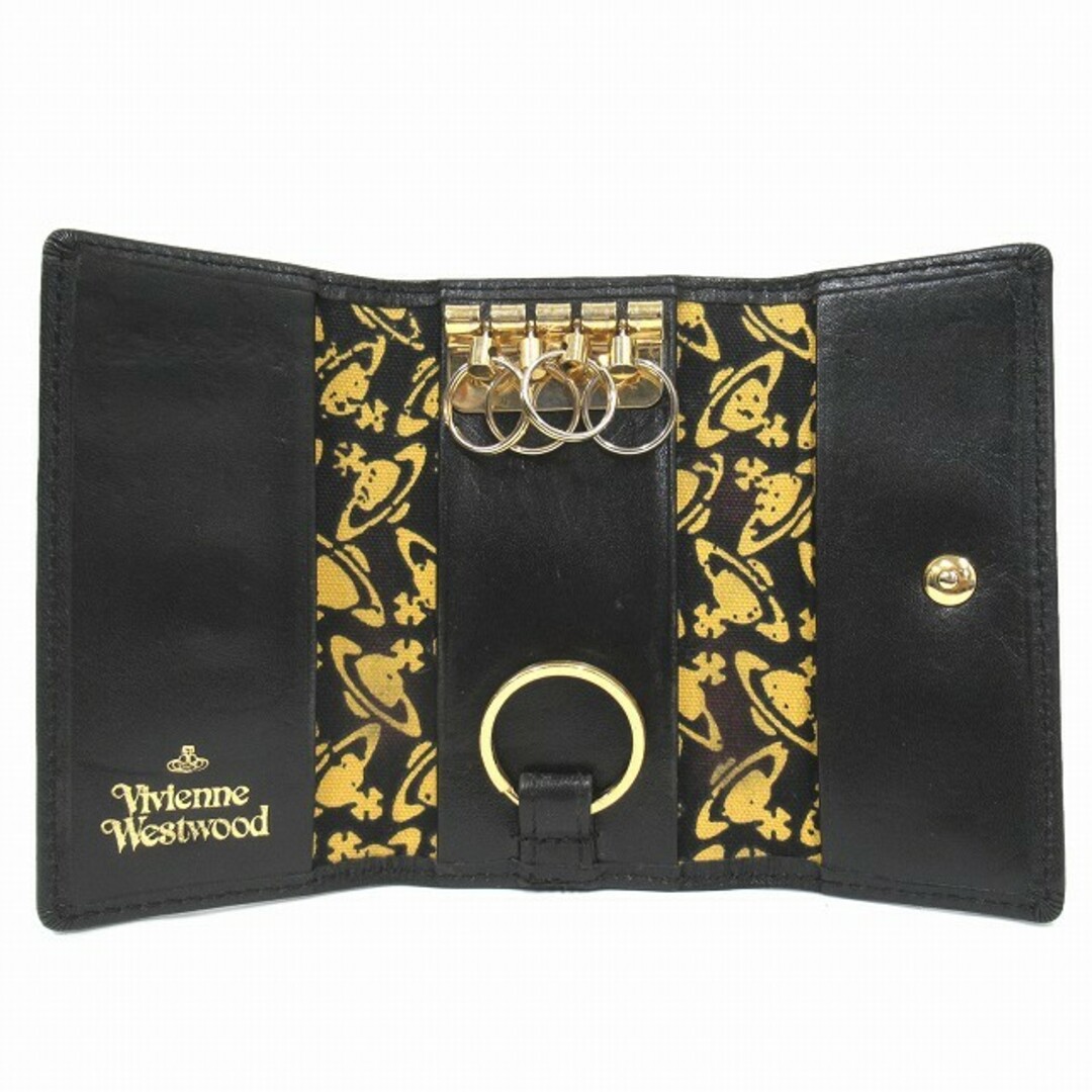 Vivienne Westwood(ヴィヴィアンウエストウッド)のヴィヴィアンウエストウッド カウレザー 4連 キーケース キーリング ♪１ レディースのファッション小物(キーケース)の商品写真