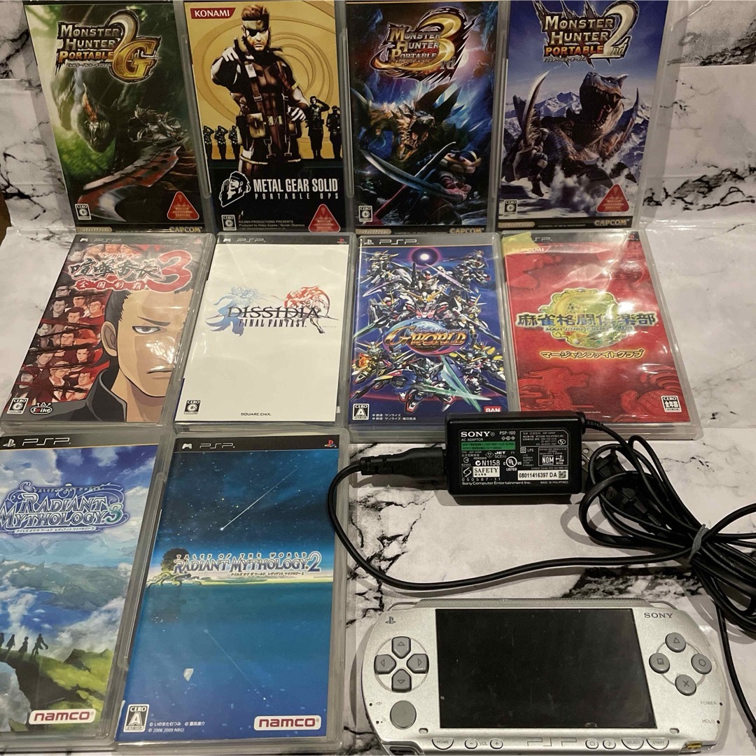 PlayStation Portable - PSP本体、付属品、ソフト10本セットの通販 by