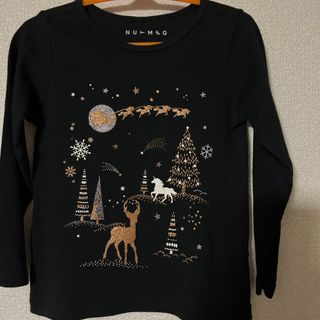 UK服　イギリス古着　2-3歳　クリスマス柄　トナカイ(Tシャツ(長袖/七分))