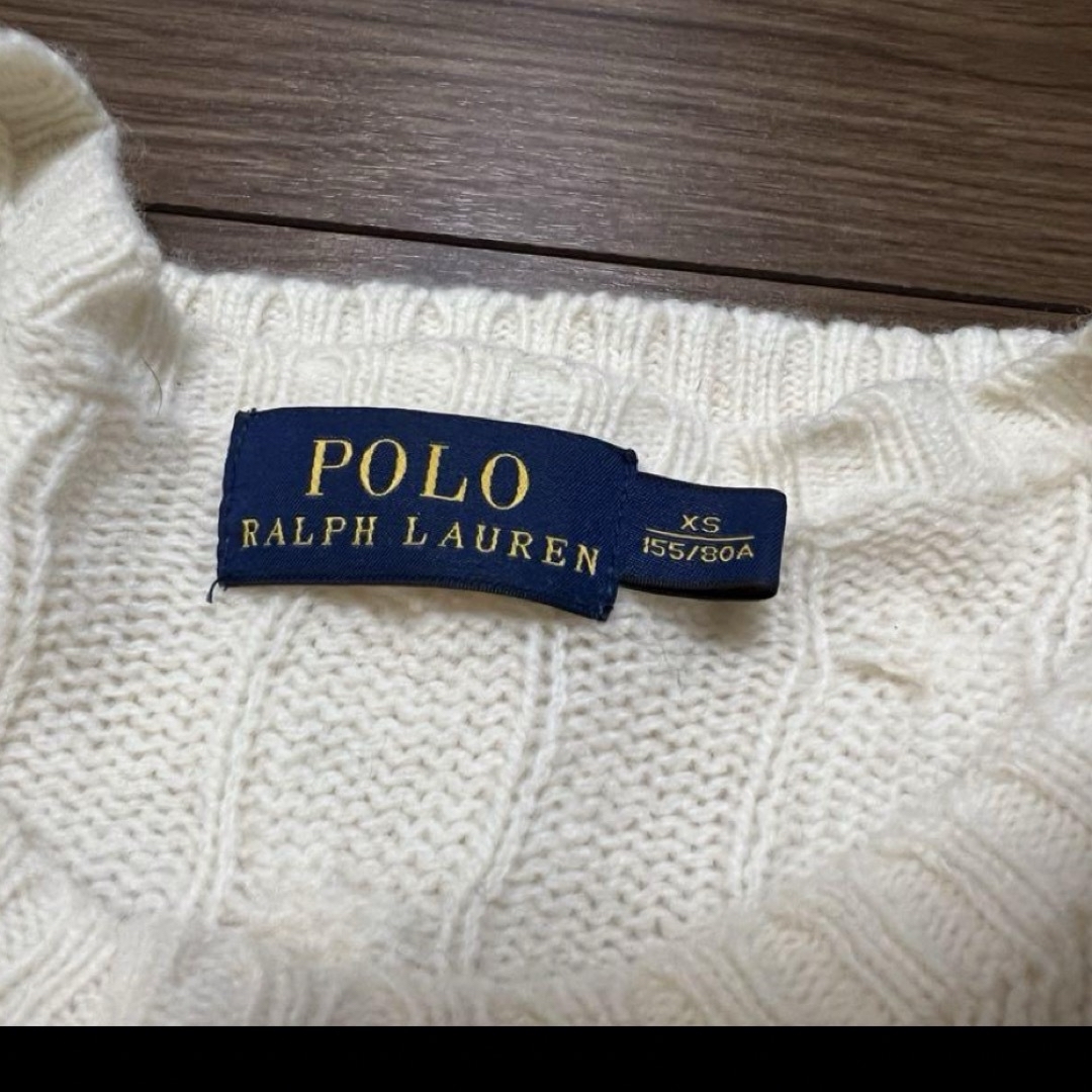 POLO RALPH LAUREN(ポロラルフローレン)の【POLO RALPH LAUREN】 ホワイトニット レディースのトップス(ニット/セーター)の商品写真