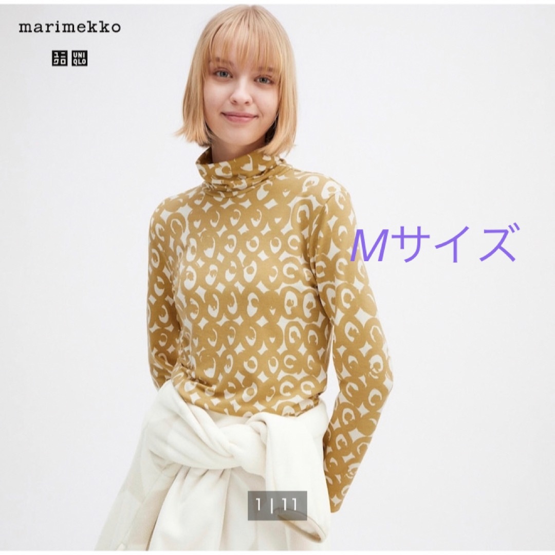 UNIQLO(ユニクロ)のマリメッコ　ユニクロ　ヒートテックタートルネックTシャツ レディースのトップス(Tシャツ(長袖/七分))の商品写真