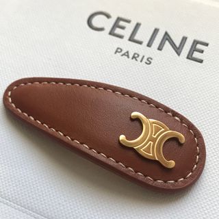 セリーヌ(celine)のCelineセリーヌトリオンフ カーフスキン　スナップヘアクリップ(バレッタ/ヘアクリップ)