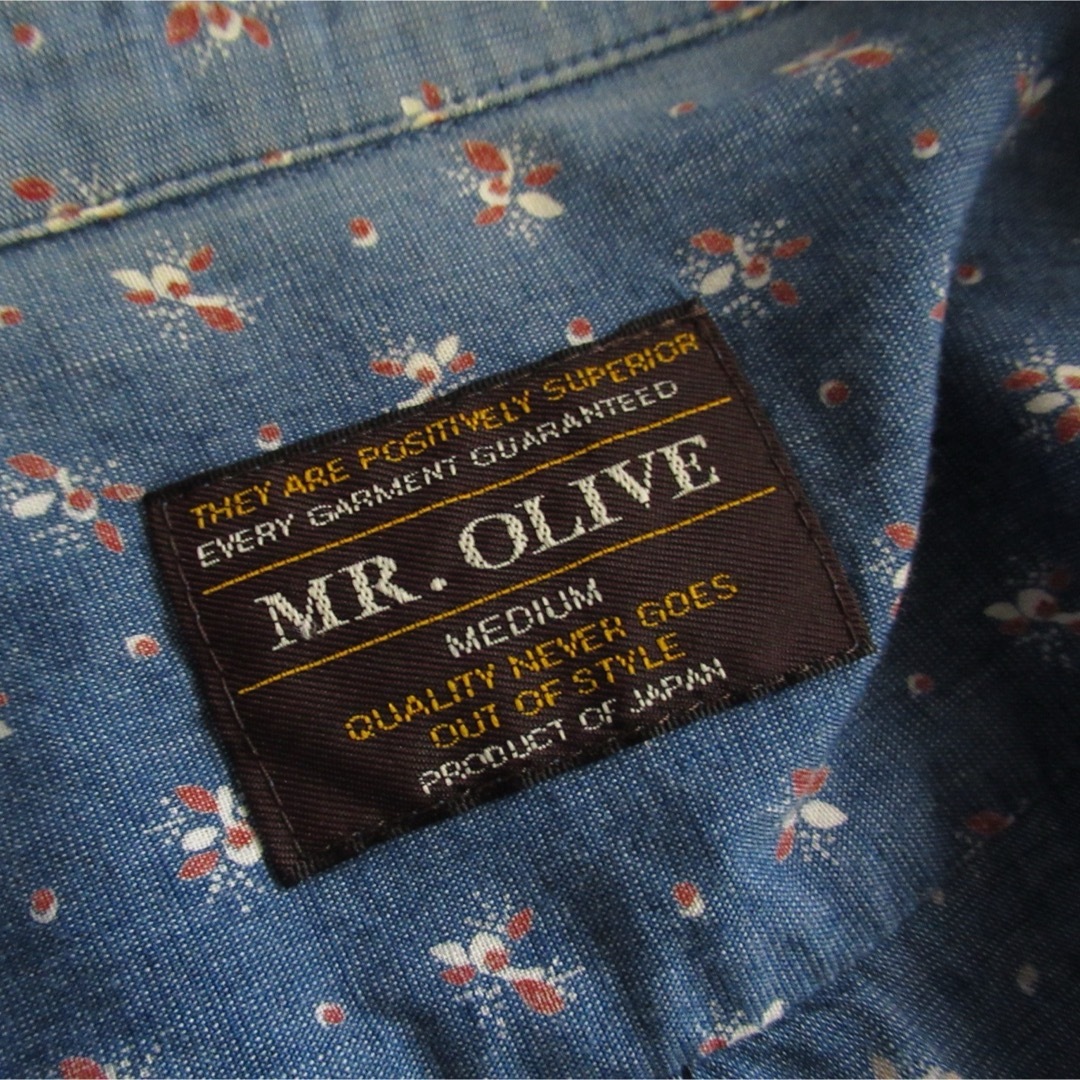 Mr.OLIVE(ミスターオリーブ)のMR.OLIVE 総柄 テーラード ジャケット シャツ ブレザー M アンコン メンズのジャケット/アウター(テーラードジャケット)の商品写真