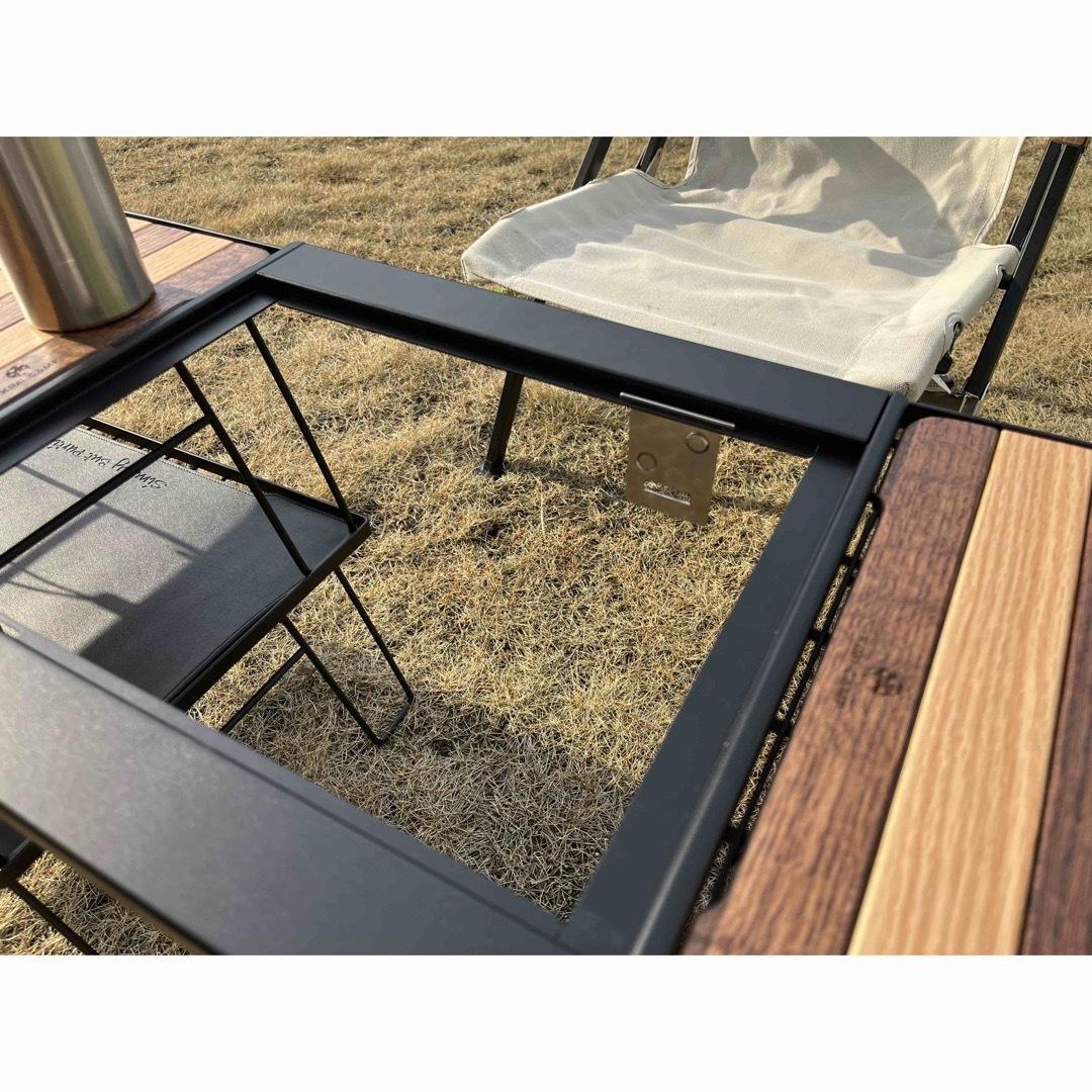 UNIFLAME(ユニフレーム)のブリッジ天板　ワンユニット　ブラック インテリア/住まい/日用品の机/テーブル(アウトドアテーブル)の商品写真