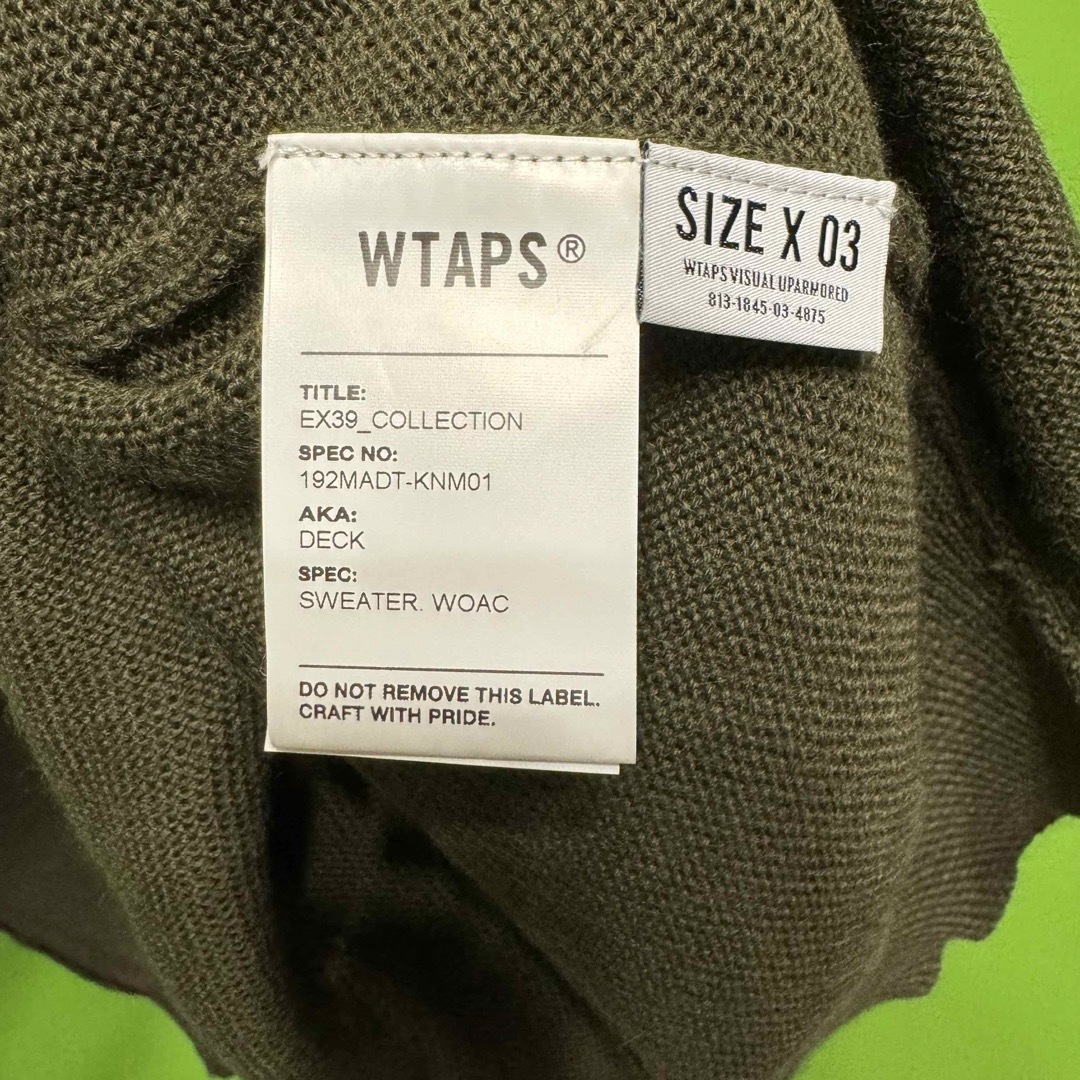 W)taps(ダブルタップス)の19AW WTAPS DECK / SWEATER Lサイズ メンズのトップス(ニット/セーター)の商品写真