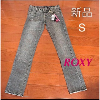ロキシー(Roxy)の新品【ROXY】クラッシュデニムパンツ S(デニム/ジーンズ)