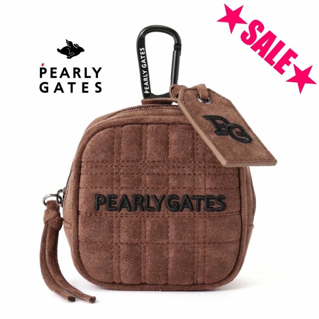 PEARLY GATES(パーリーゲイツ)のPEARLY GATES パーリーゲイツ スウェード調ポーチ スポーツ/アウトドアのゴルフ(バッグ)の商品写真