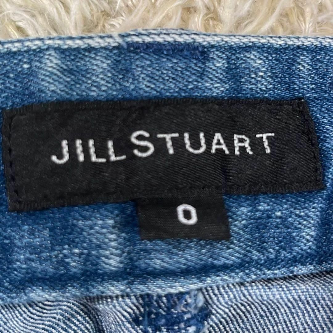JILLSTUART(ジルスチュアート)のJILL STUART (XS) 小さいサイズ コットン デニム ミニスカート レディースのスカート(ミニスカート)の商品写真