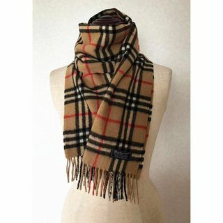 バーバリー(BURBERRY)のイギリス製 BURBERRY バーバリー カシミア 男女兼用リバーシブルマフラー(マフラー/ショール)