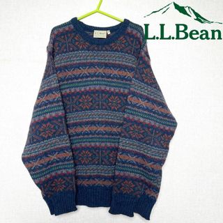 エルエルビーン(L.L.Bean)の【入手困難】L.L.Bean  ネイティブ フェアアイル 総柄 ニットセーター(ニット/セーター)