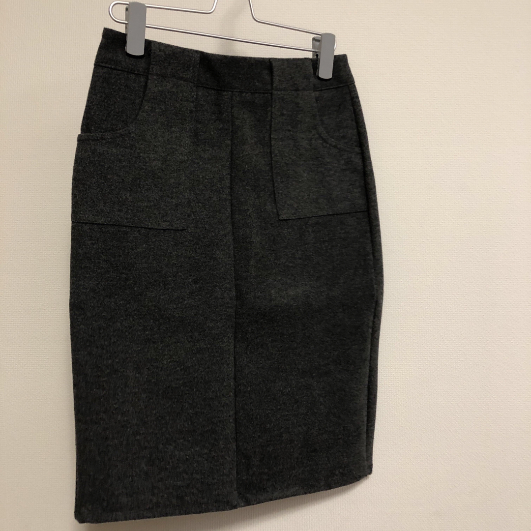 AND Jミディ丈ペンシルスリットスカート 暖かい スコットクラブ風 レディースのスカート(ひざ丈スカート)の商品写真