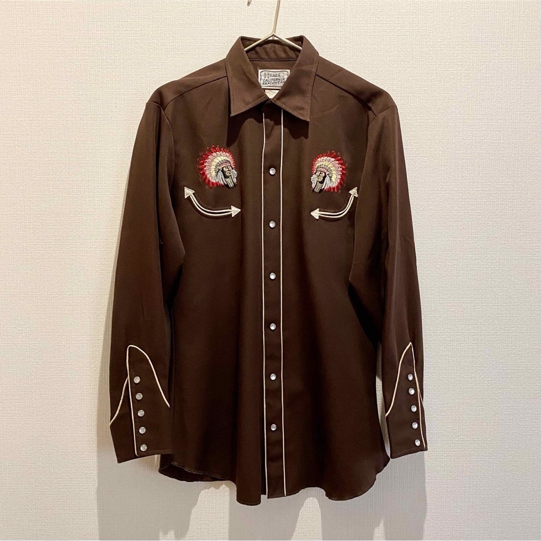 70s 80s H BAR C Vintage Western Shirts主要素材ポリエステル100%