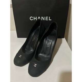 シャネル(CHANEL)のCHANELシャネル★36（23cm）ブラッククラシックパンプス　冠婚葬祭(ハイヒール/パンプス)