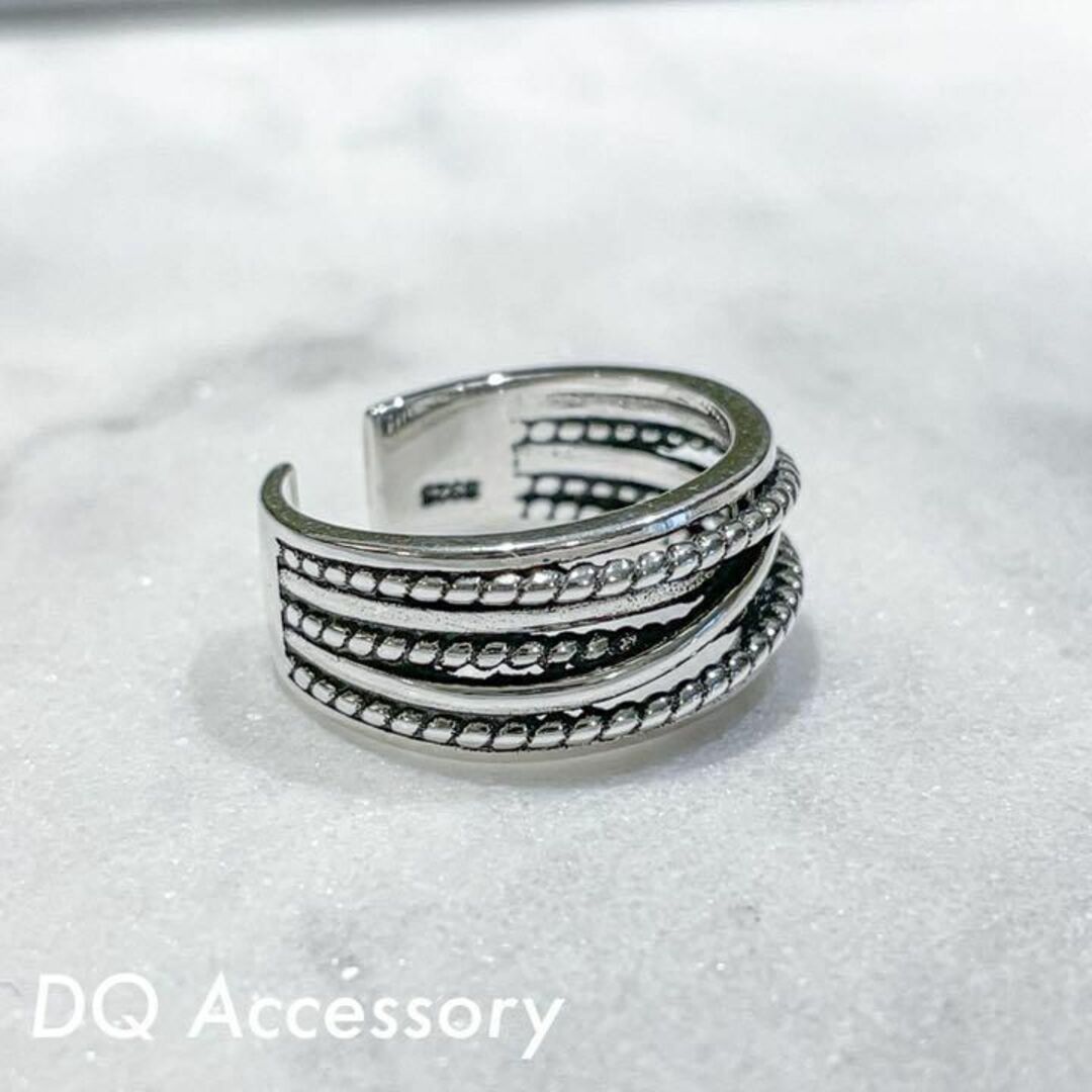 Silver925 オープンリング 銀　メンズ　シルバー　指輪 R-029 メンズのアクセサリー(リング(指輪))の商品写真
