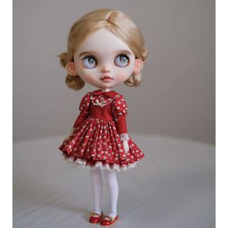 リカちゃん 服 22cmドール 用 ハンドメイド フリル トップス 1点物の