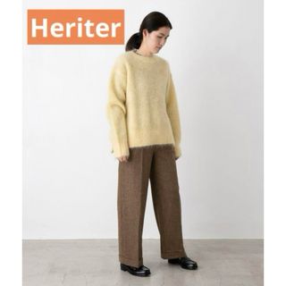 イエナ(IENA)のHeriter超美品⭐️エリテイエナモヘヤプルオーバーニットアダムロペリボン付き(ニット/セーター)