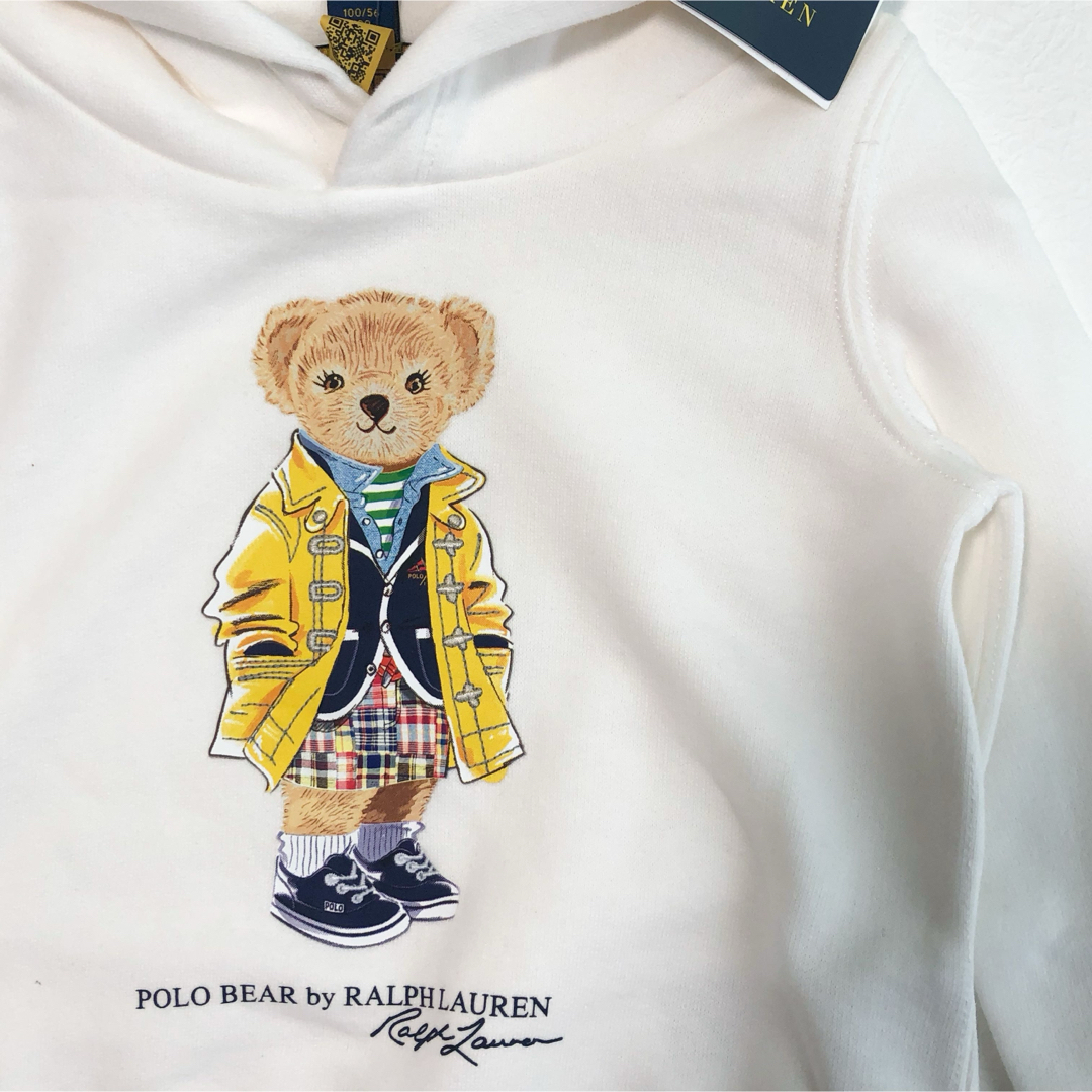 POLO RALPH LAUREN(ポロラルフローレン)の新作◇ラルフローレン ガールズ ポロベアフリースフーディ 4T/110 キッズ/ベビー/マタニティのキッズ服女の子用(90cm~)(Tシャツ/カットソー)の商品写真