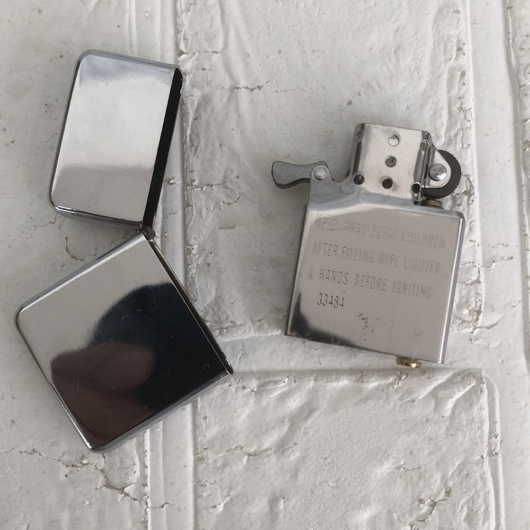 オイルライター zippo風 シンプル 鏡面シルバー メンズのファッション小物(タバコグッズ)の商品写真