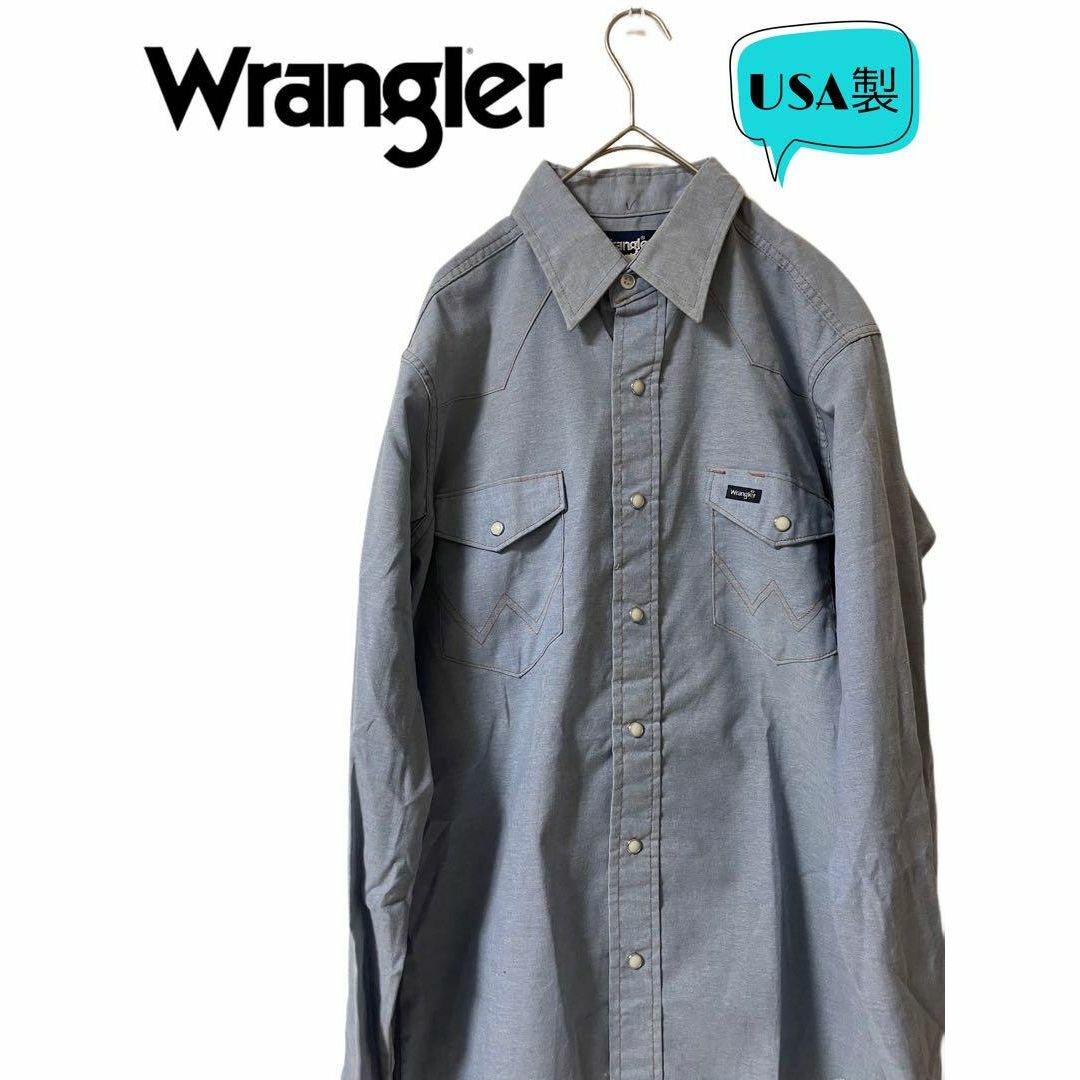 Wrangler(ラングラー)のUSA製　Wranglerラングラー　カウボーイカット ウエスタンワークシャツ メンズのトップス(シャツ)の商品写真