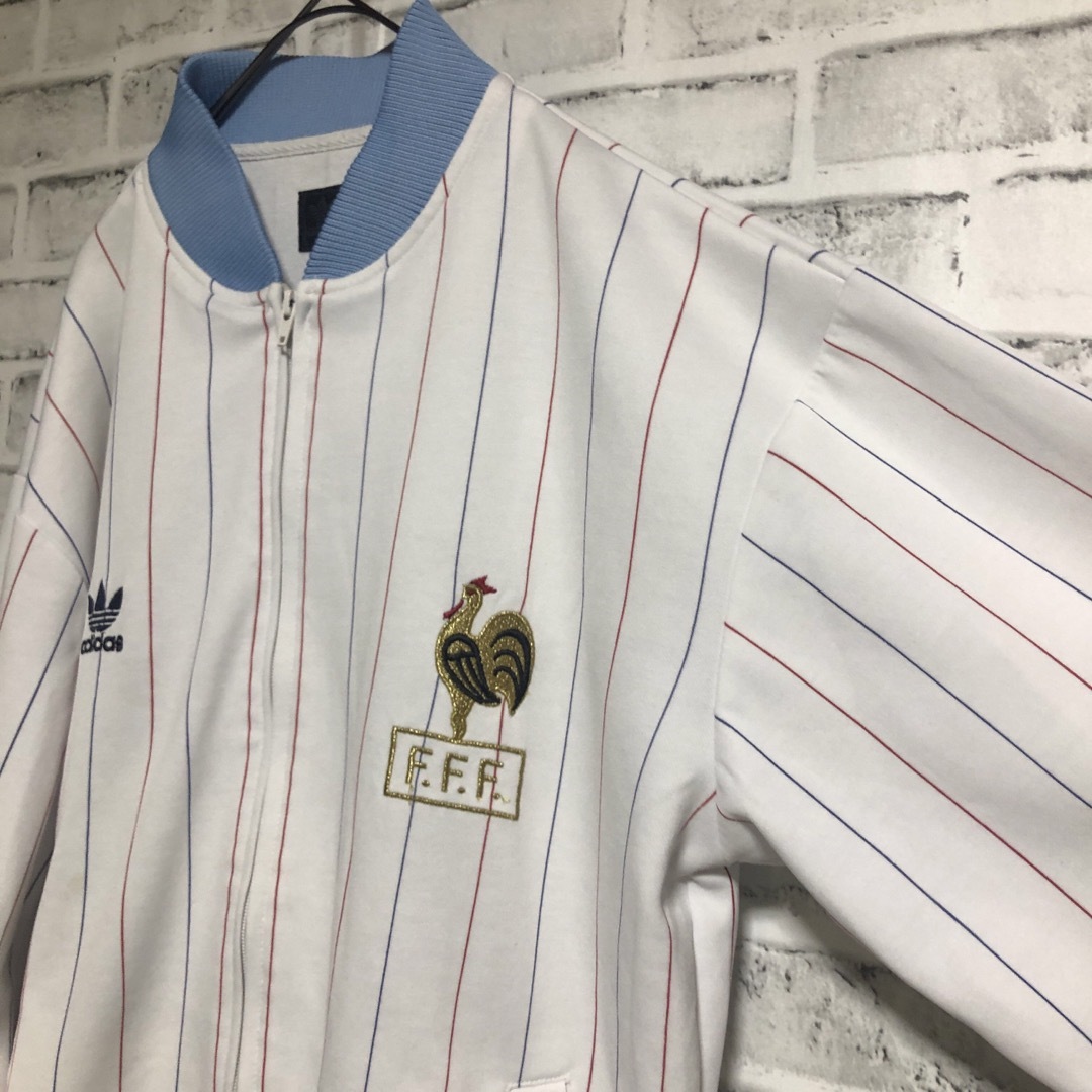 Originals（adidas）(オリジナルス)の希少4XL⭐️adidas トラックジャケット フランス代表 vintage白青 メンズのトップス(ジャージ)の商品写真