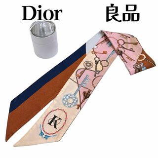 クリスチャンディオール(Christian Dior)の【良品】ディオール ミッツァ シルク スカーフ 鍵柄(バンダナ/スカーフ)