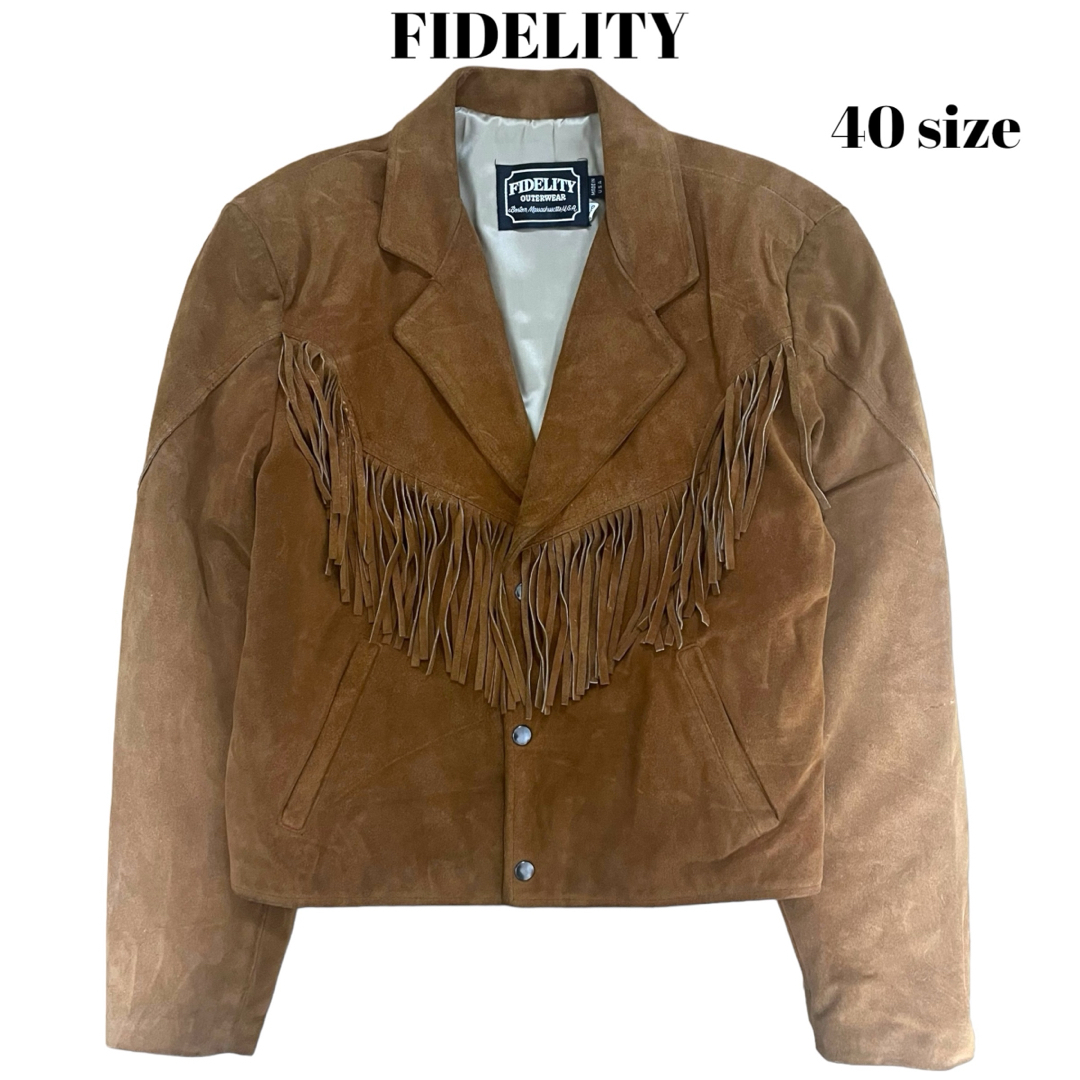 FIDELITY(フェデリティー)のUSA製 FIDELITY スウェードレザージャケット ウエスタン フリンジ メンズのジャケット/アウター(レザージャケット)の商品写真