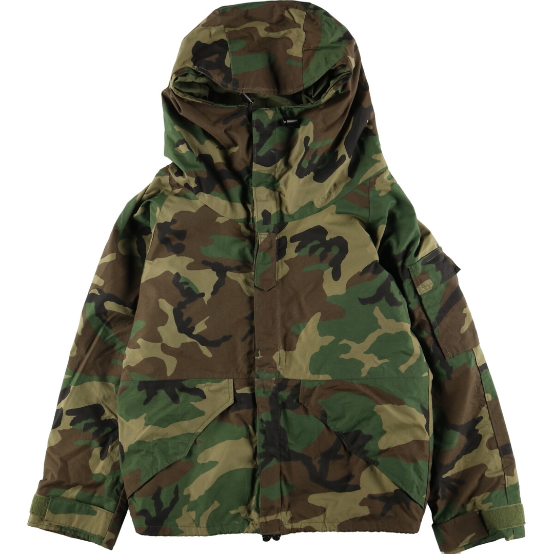 80年代ランク80年代 米軍実品 ECWCS 1st GEN 初期型 PARKA EXETENDED COLD WEATHER CAMOUFLAGE ミリタリー ゴアテックスパーカー USA製 SMALL-SHORT メンズS ヴィンテージ /evb004148