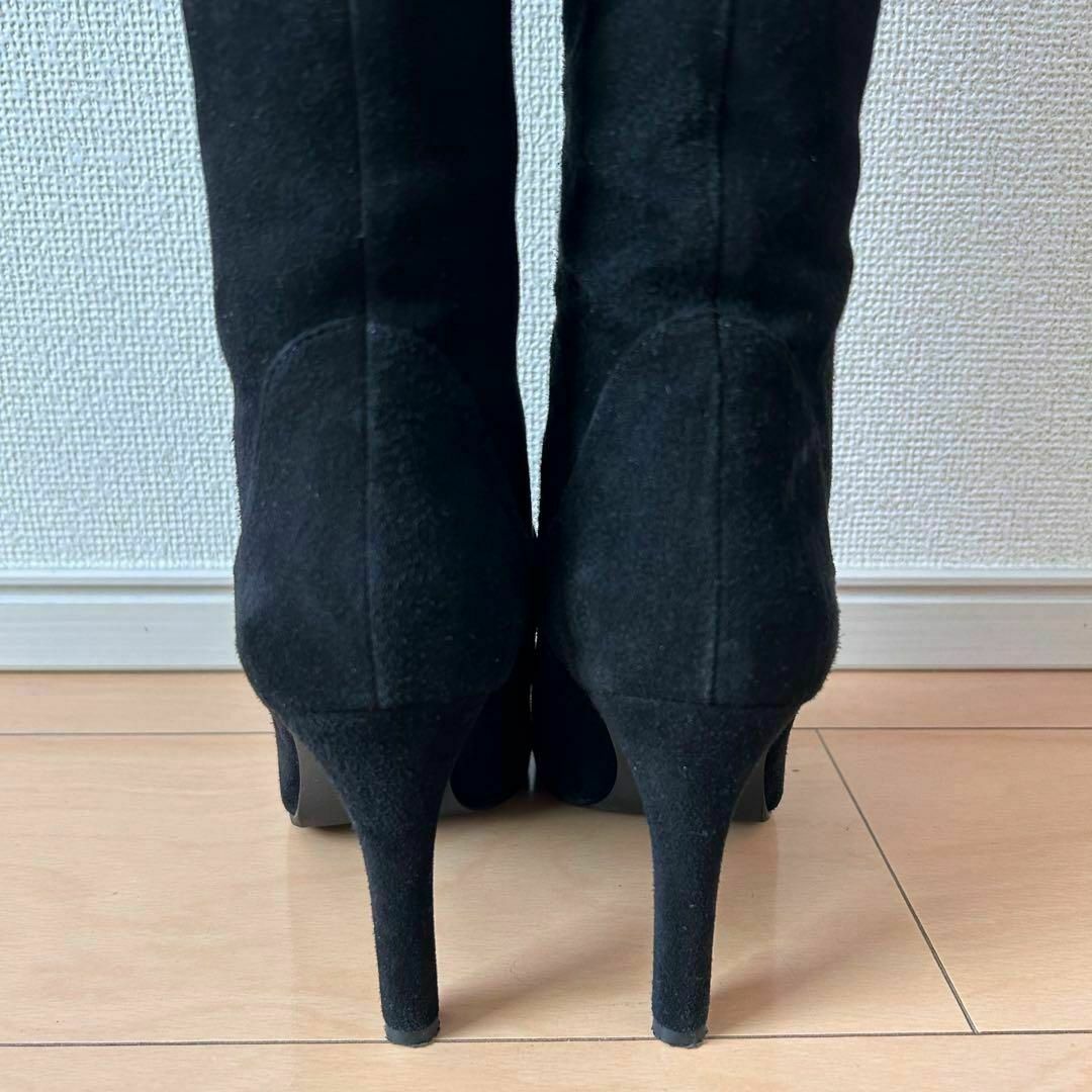 セブントゥエルブサーティー　スエード　ロングブーツ　黒　22.5cm ブラック レディースの靴/シューズ(ブーツ)の商品写真