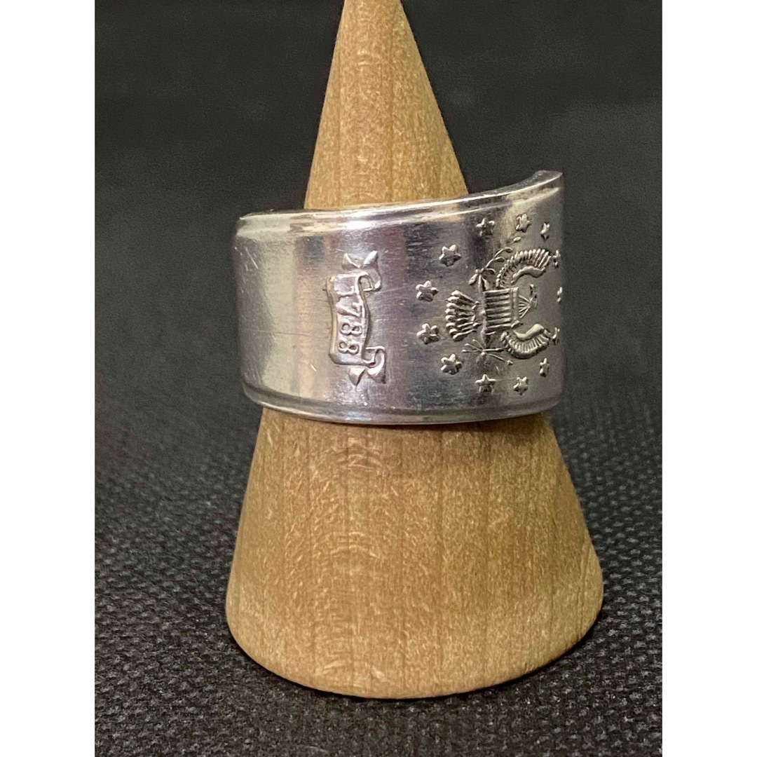 アンティーク リング スプーンリング 17号 調可 マサチューセッツ州 4503 メンズのアクセサリー(リング(指輪))の商品写真