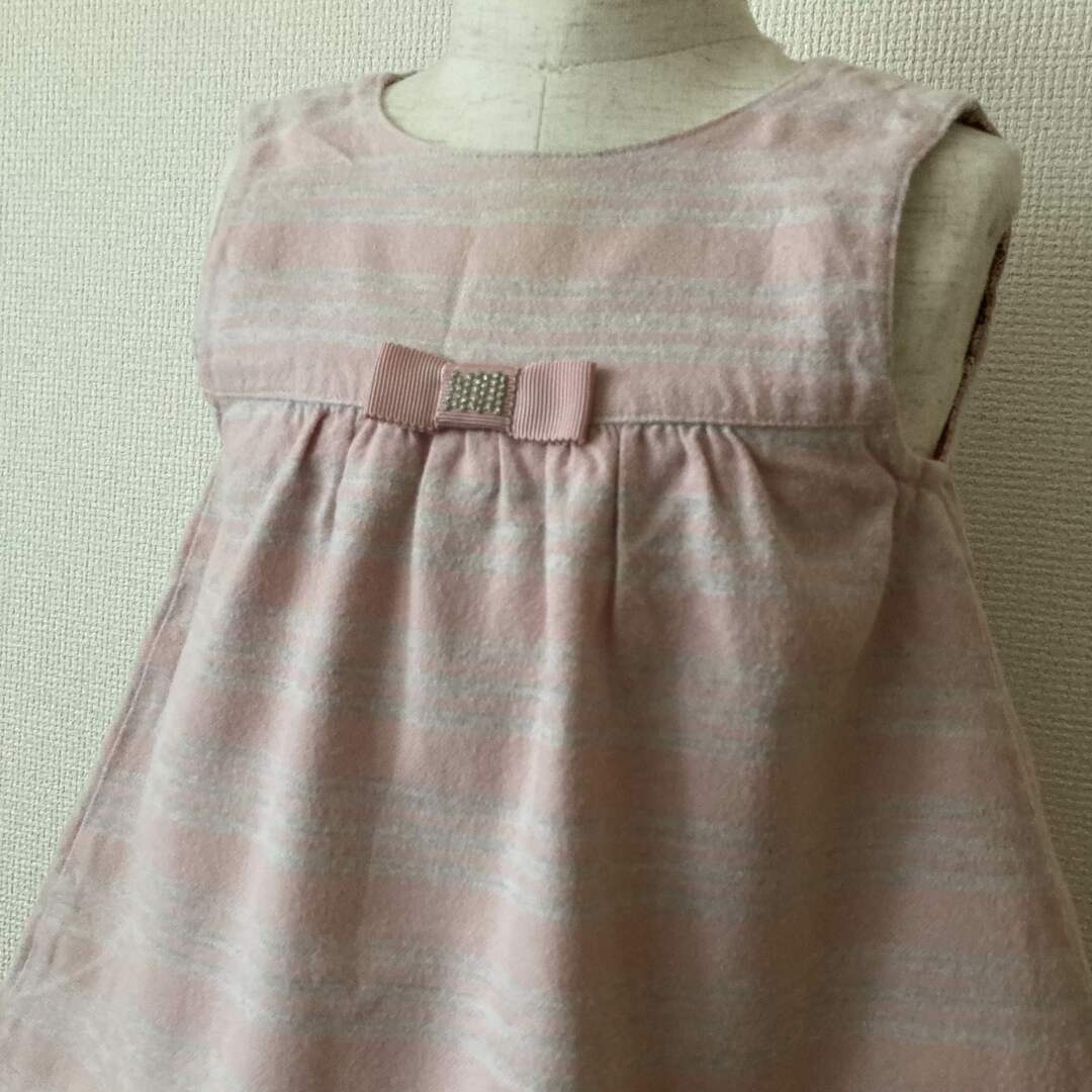 familiar(ファミリア)のfamiliar ファミリア ワンピース ジャンパースカート 80cm キッズ/ベビー/マタニティのベビー服(~85cm)(ワンピース)の商品写真