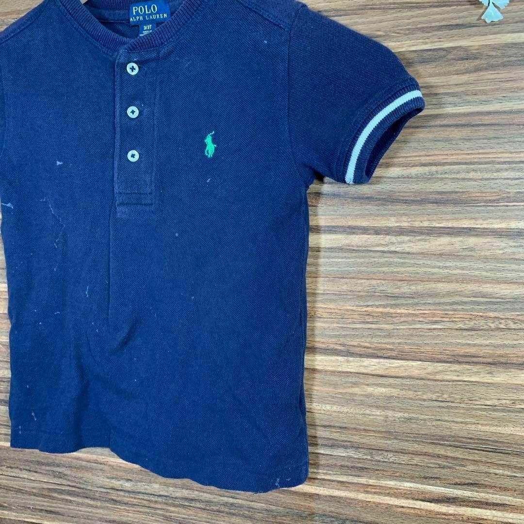 POLO RALPH LAUREN(ポロラルフローレン)のポロラルフローレン ポロシャツ 120cmサイズ相当 子供 紺 ネイビー 半袖 キッズ/ベビー/マタニティのキッズ服男の子用(90cm~)(Tシャツ/カットソー)の商品写真