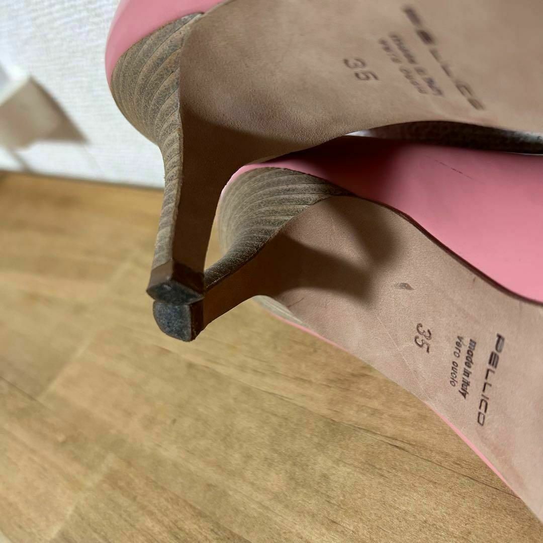 PELLICO(ペリーコ)のPELLICO ペリーコ　アネッリ　パンプス　レザー　ピンク　22cm 35 レディースの靴/シューズ(ハイヒール/パンプス)の商品写真