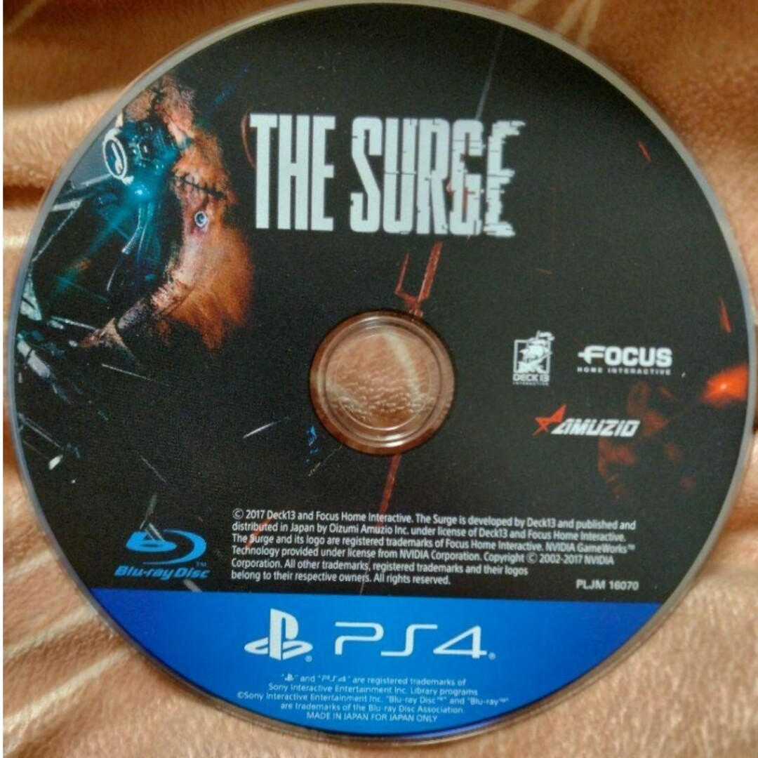 PlayStation4(プレイステーション4)のTHE SURGE ザ サージ ディスクのみ PlayStation4 PS4 エンタメ/ホビーのゲームソフト/ゲーム機本体(家庭用ゲームソフト)の商品写真