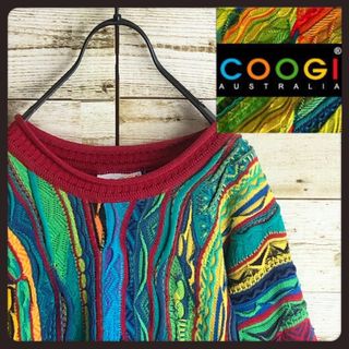 クージー(COOGI)のcoogi クージー 立体 編込み 3Dニット マルチカラー 総柄(ニット/セーター)