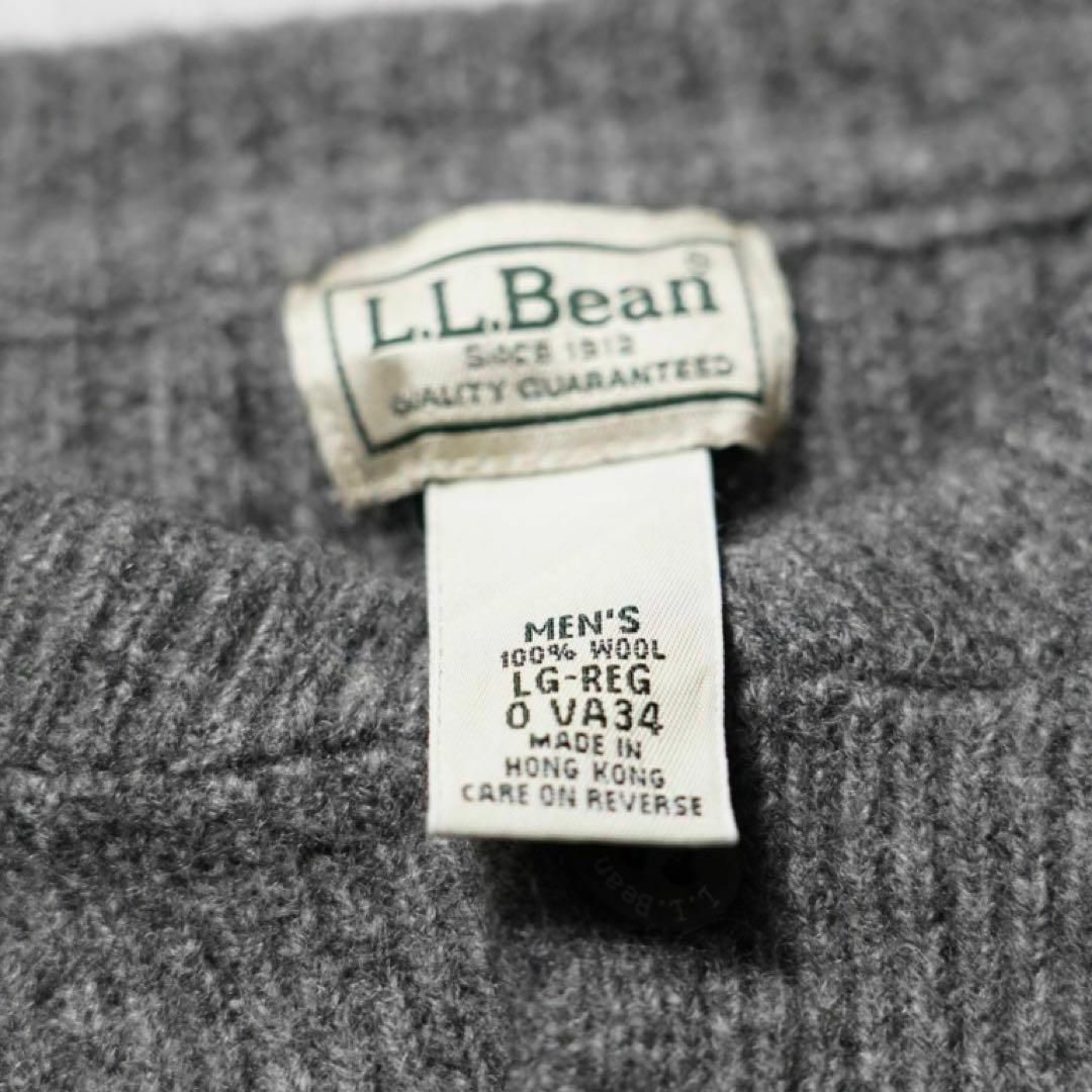 L.L.Bean(エルエルビーン)のエルエルビーン　コマンドセーター　Lサイズ　グレー　ヘンリーネック メンズのトップス(ニット/セーター)の商品写真
