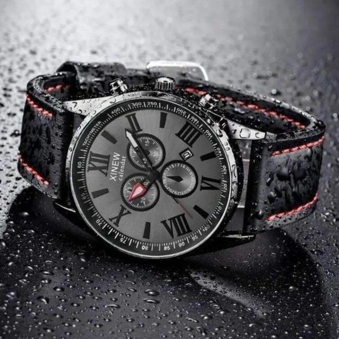 【大特価】クール 腕時計 数量限定セール メンズ　PUレザー メンズの時計(腕時計(アナログ))の商品写真