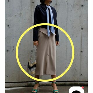 ルシェルブルー(LE CIEL BLEU)の【特別セール！】LE CIEL BLEU Fold Waist Skirt(ひざ丈スカート)