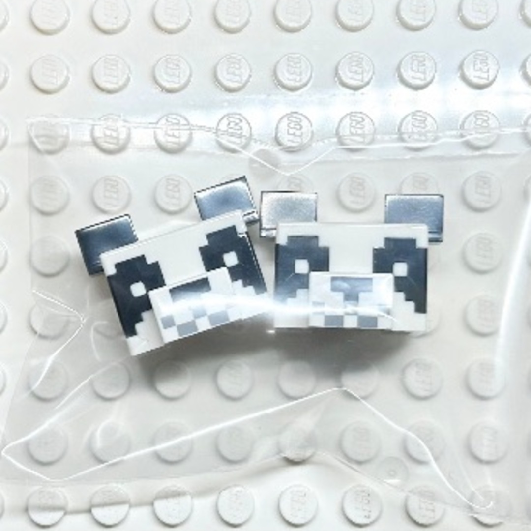Lego(レゴ)のレゴ　マインクラフト  パンダのヘッドパーツ2点セット キッズ/ベビー/マタニティのおもちゃ(知育玩具)の商品写真